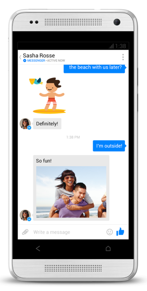 Das neue Design des Facebook Messenger